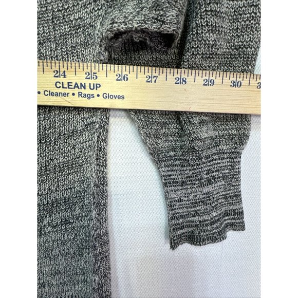 Free People Womens Oversize Knit Sweater Small Black Gray Linen Blend - Picture 7 of 12